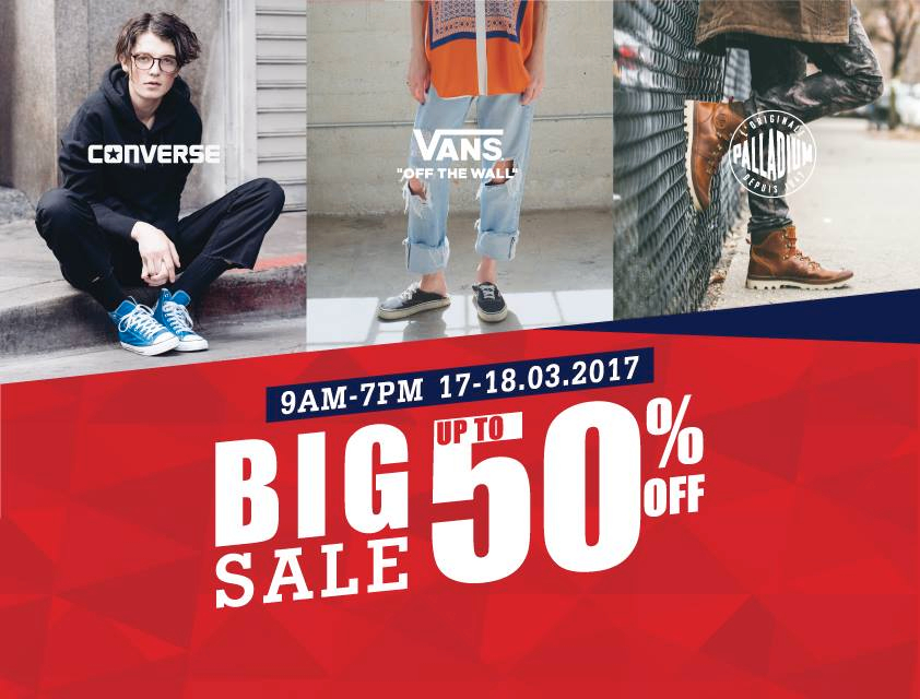 Converse, Palladium Và Vans Đồng Loạt Sale Up To 50%
