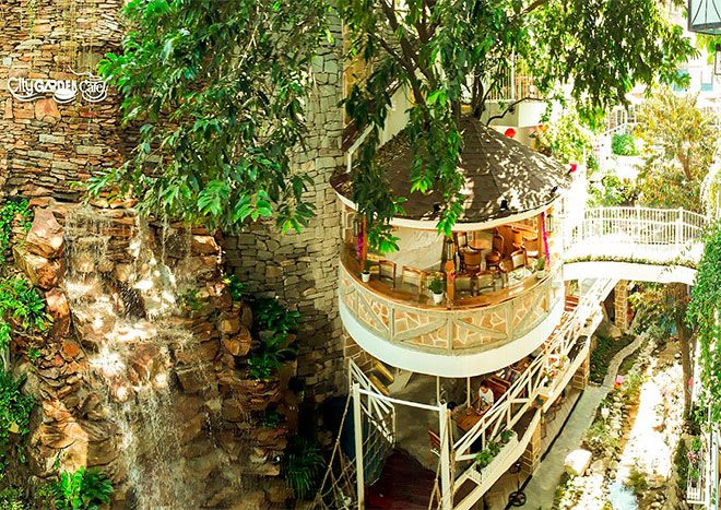 Quán café sân vườn có thác nước lớn nhất Việt Nam GD15