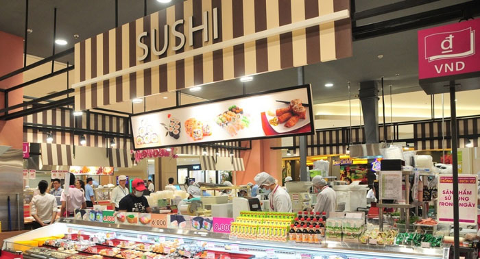 aeon mall day manh am thuc sushi